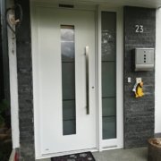 Aluminiumhaustuer Weiss Seitenteil