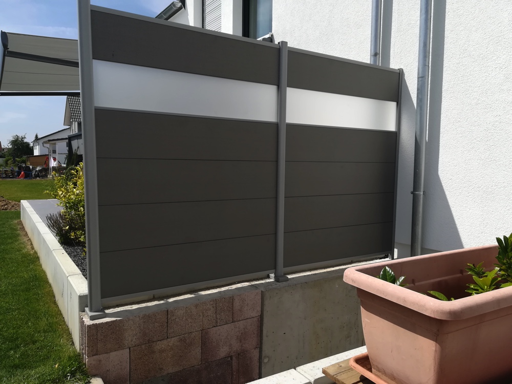 Wpc Sichtschutz Grau Milchglas 02 Wpc Sichtschutz Grau Milchglas 02