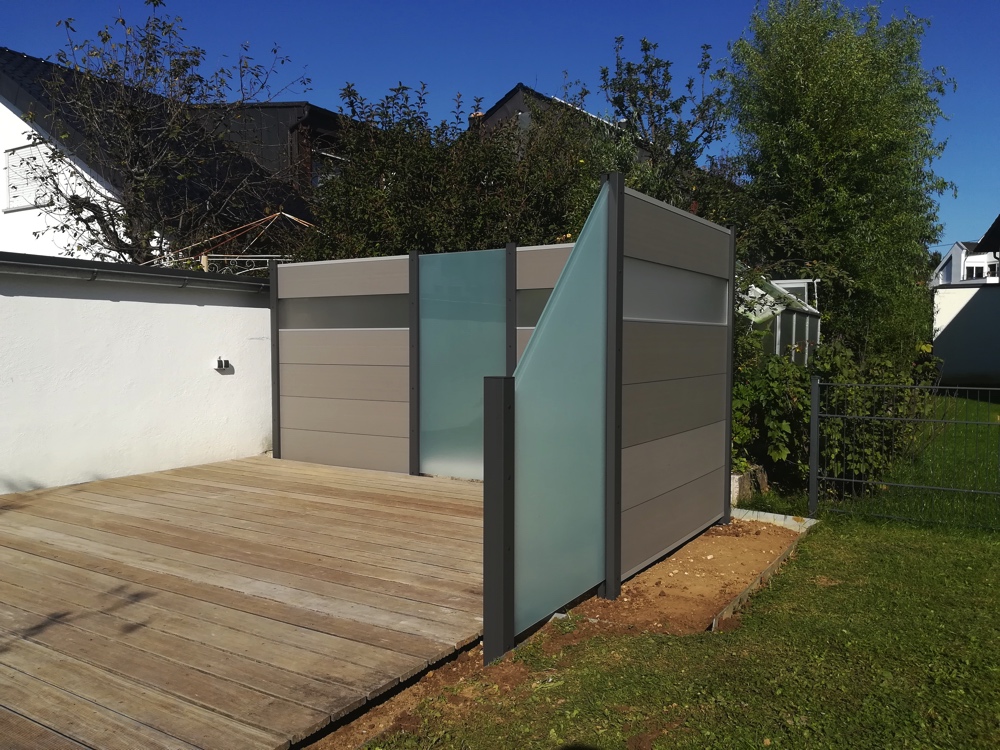 Wpc Sichtschutz Grau Milchglas Echtglas 01 Wpc Sichtschutz Grau Milchglas Echtglas 01