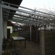 Terrassenueberdachung Silber Beschattung