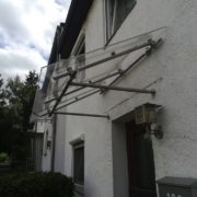 Glasvordach Edelstahl