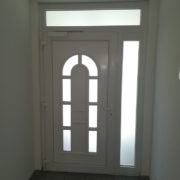 Haustuer Kunststoff Weiss Glas Seitenteil Oberlicht