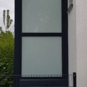 Windschutz Windfang Vordach Milchglas Glas Anthrazit 03